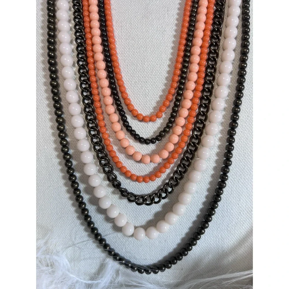 Vintage Premier Designs Seven Strands Layered Necklace Elegant Classic Summer